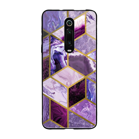 Purple Rhombus Marble Xiaomi Redmi K20 Glass Back Cover Online