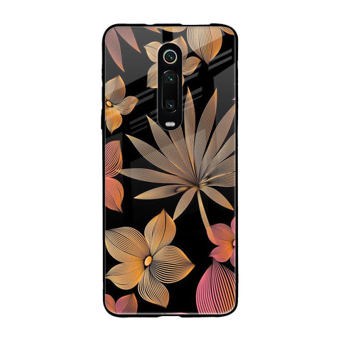 Lines Pattern Flowers Xiaomi Redmi K20 Glass Back Cover Online