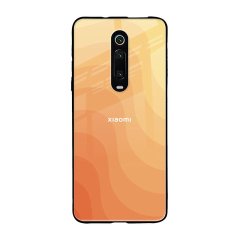 Orange Curve Pattern Xiaomi Redmi K20 Glass Back Cover Online