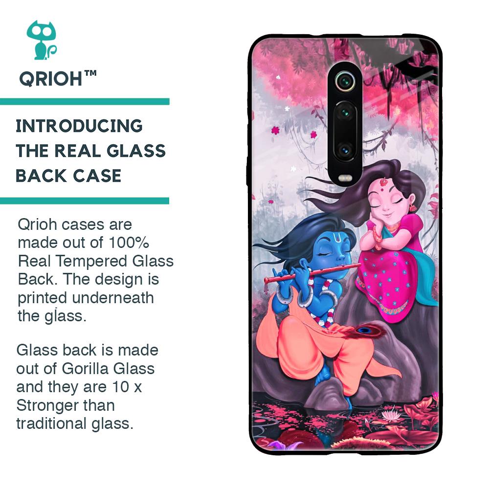Radha Krishna Art Glass Case for Xiaomi Redmi K20