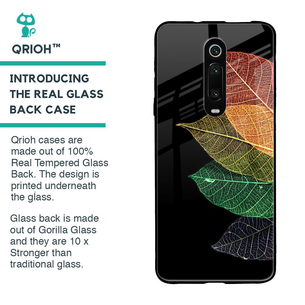 Colorful Leaves Glass Case for Xiaomi Redmi K20