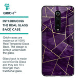 Geometric Purple Glass Case For Xiaomi Redmi K20