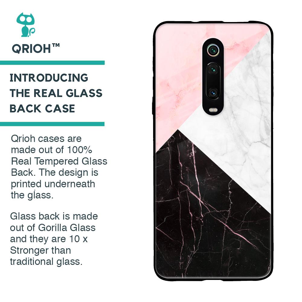 Marble Collage Art Glass Case For Xiaomi Redmi K20