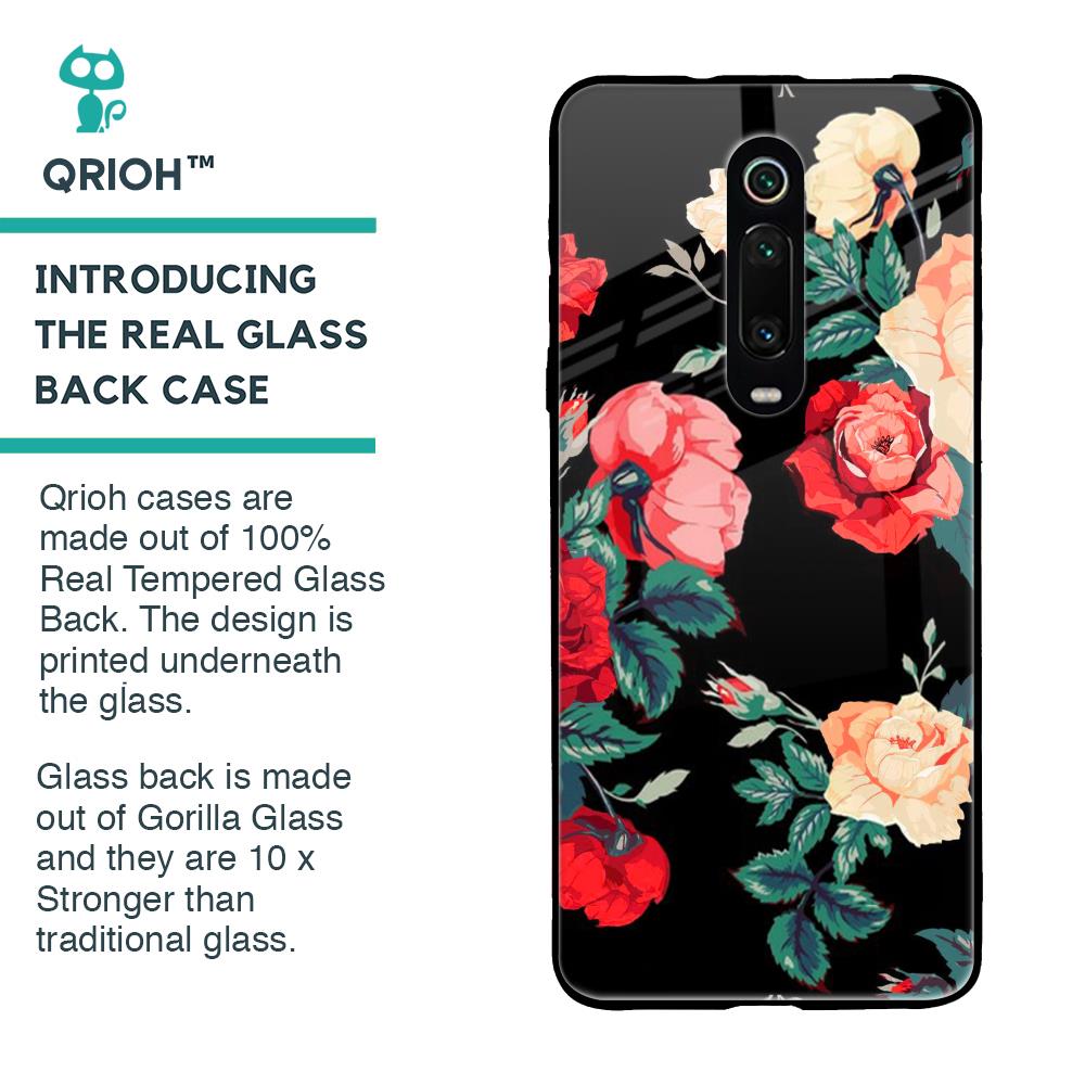 Floral Bunch Glass Case For Xiaomi Redmi K20