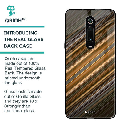 Diagonal Slash Pattern Glass Case for Xiaomi Redmi K20