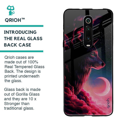 Moon Wolf Glass Case for Xiaomi Redmi K20