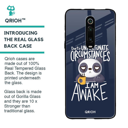 Struggling Panda Glass Case for Xiaomi Redmi K20