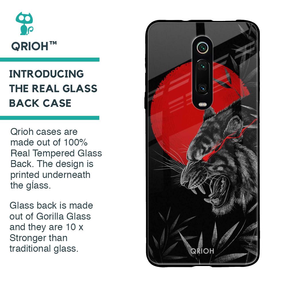 Red Moon Tiger Glass Case for Xiaomi Redmi K20