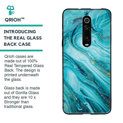 Ocean Marble Glass Case for Xiaomi Redmi K20
