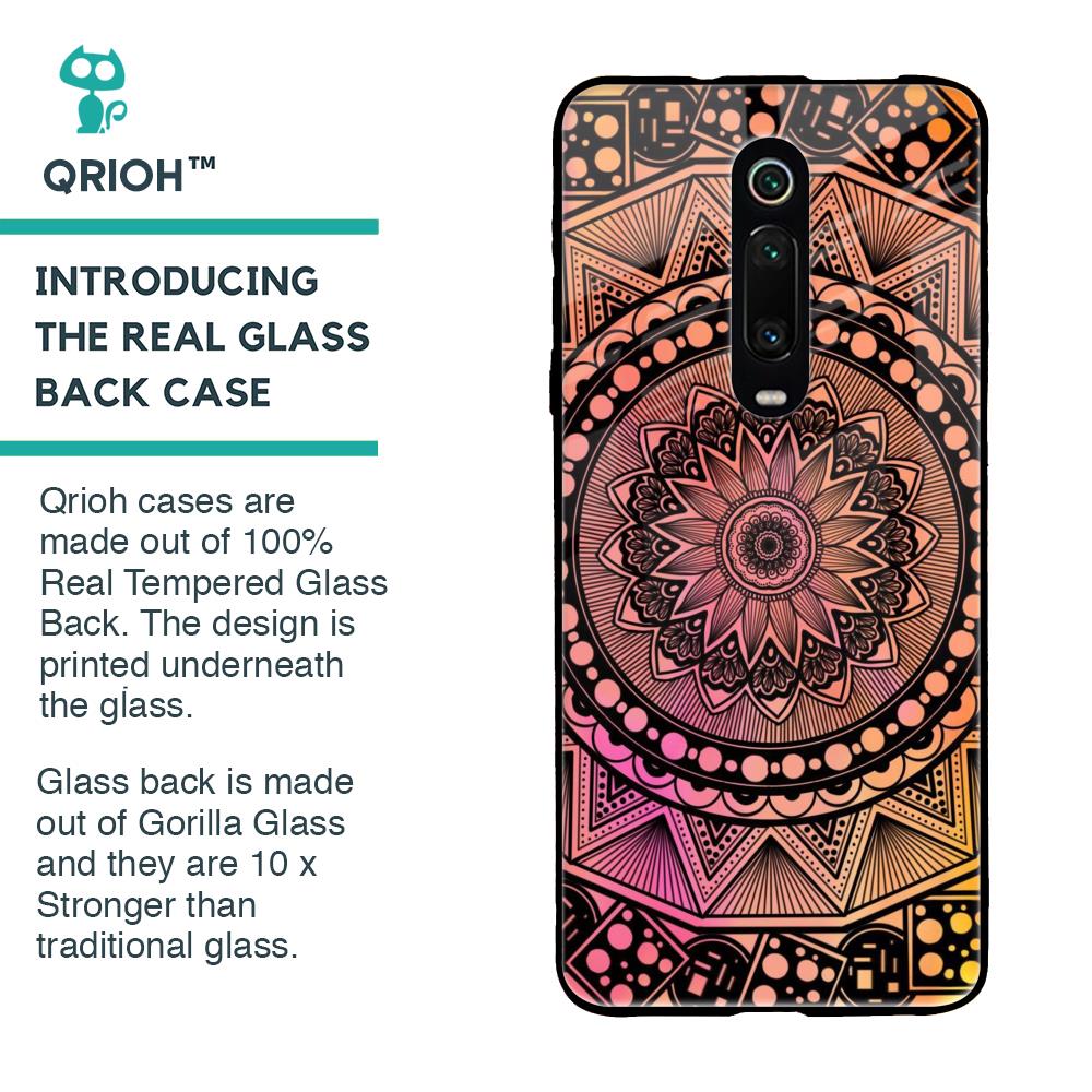 Floral Mandala Glass Case for Xiaomi Redmi K20