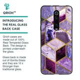 Purple Rhombus Marble Glass Case for Xiaomi Redmi K20