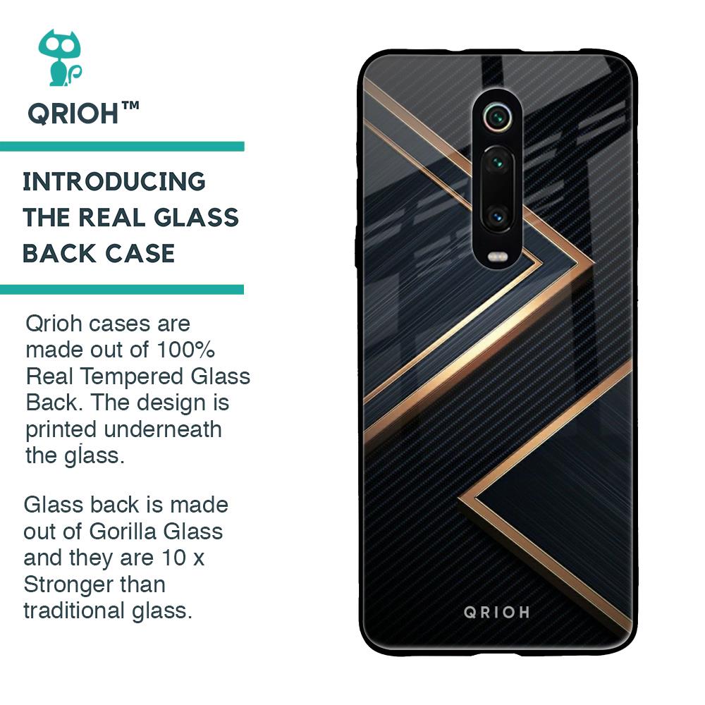 Sleek Golden & Navy Glass Case for Xiaomi Redmi K20