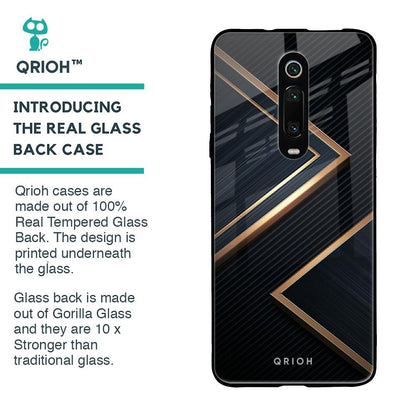 Sleek Golden & Navy Glass Case for Xiaomi Redmi K20