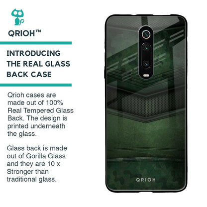 Green Leather Glass Case for Xiaomi Redmi K20