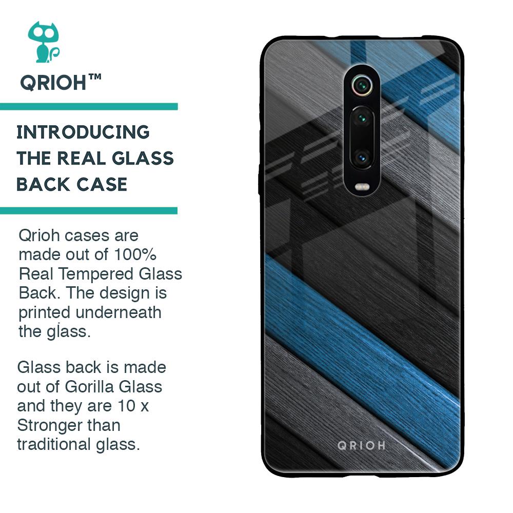 Multicolor Wooden Effect Glass Case for Xiaomi Redmi K20