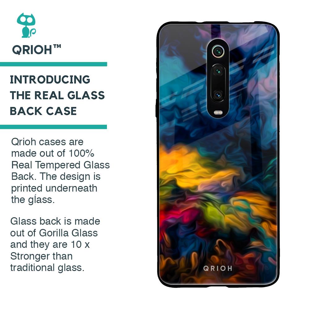 Multicolor Oil Painting Glass Case for Xiaomi Redmi K20