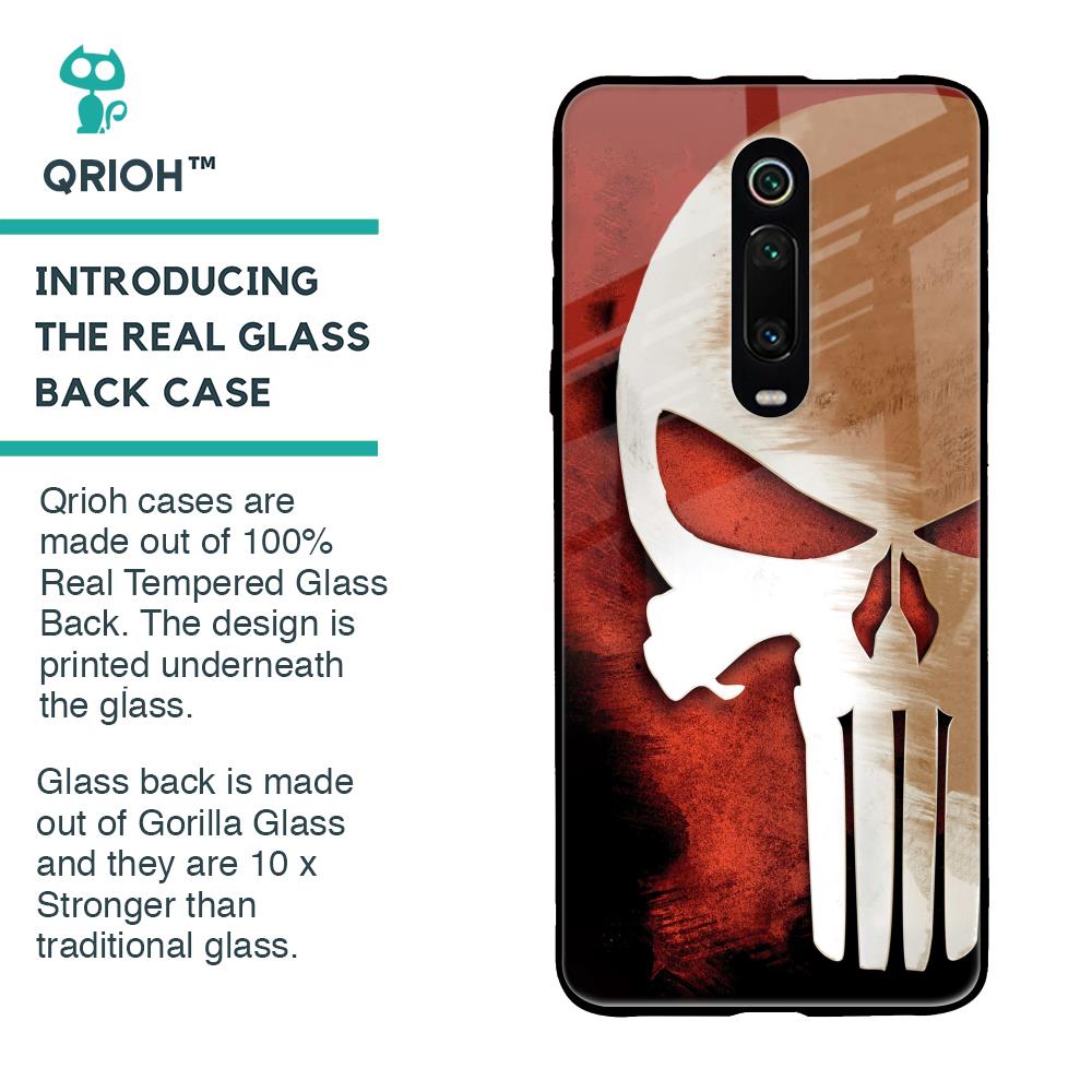 Red Skull Glass Case for Xiaomi Redmi K20