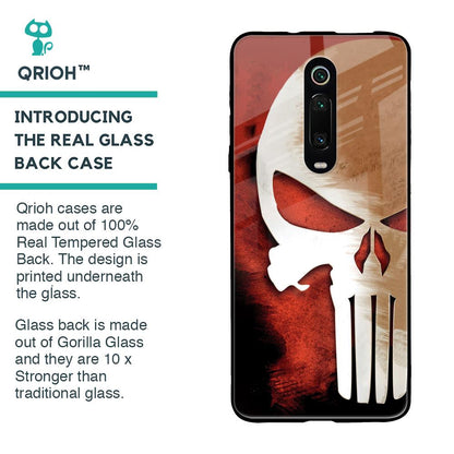 Red Skull Glass Case for Xiaomi Redmi K20
