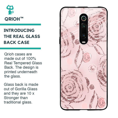 Shimmer Roses Glass case for Xiaomi Redmi K20