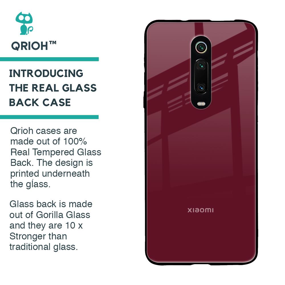 Classic Burgundy Glass Case for Xiaomi Redmi K20