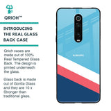 Pink & White Stripes Glass Case For Xiaomi Redmi K20