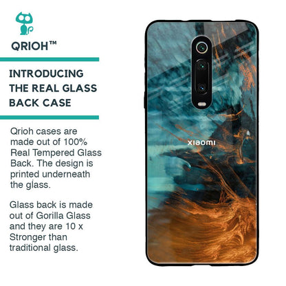 Golden Splash Glass Case for Xiaomi Redmi K20