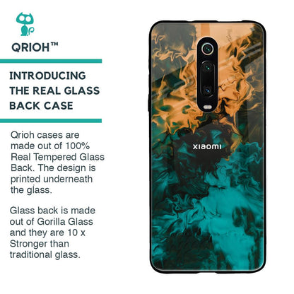 Watercolor Wave Glass Case for Xiaomi Redmi K20