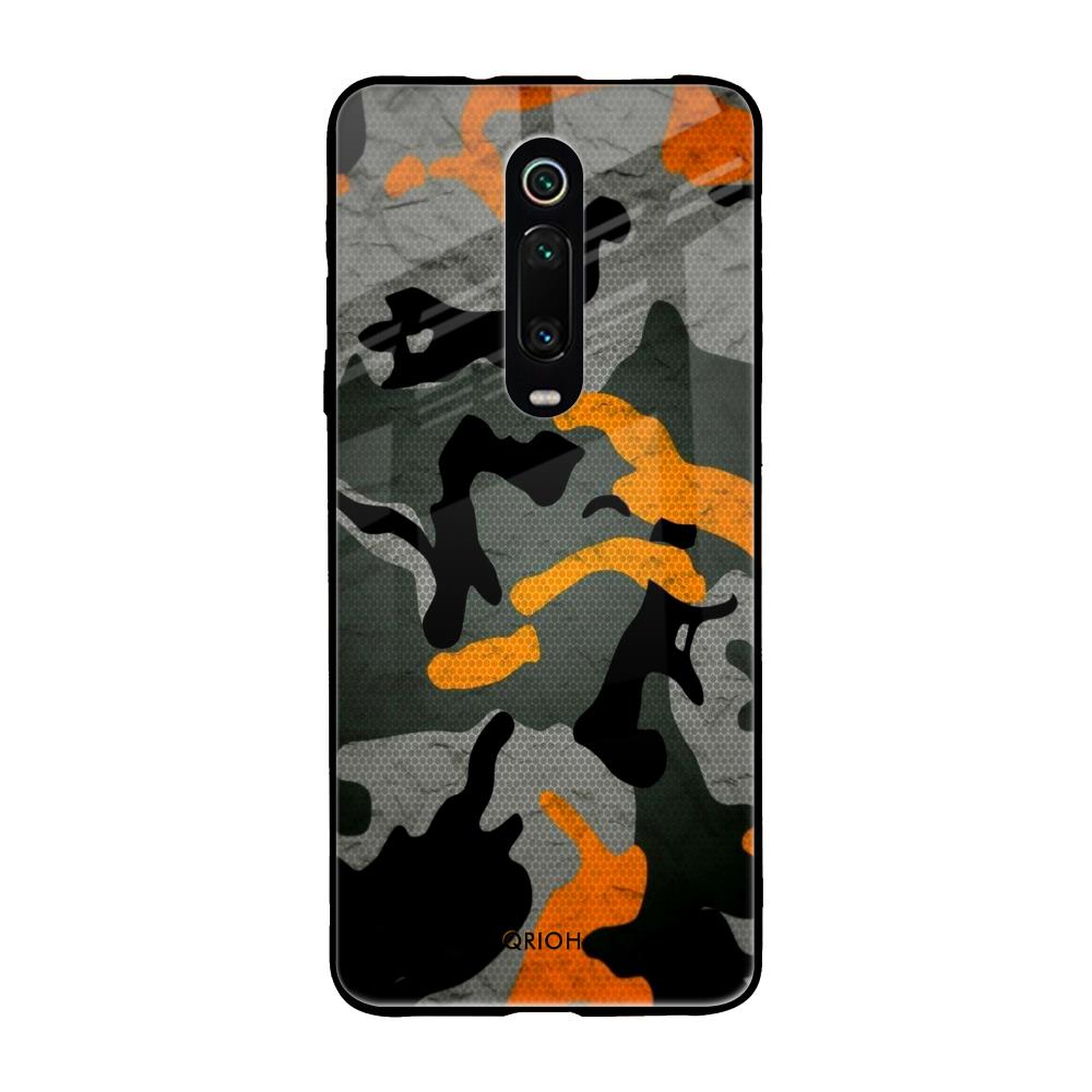 Camouflage Orange Xiaomi Redmi K20 Pro Glass Back Cover Online