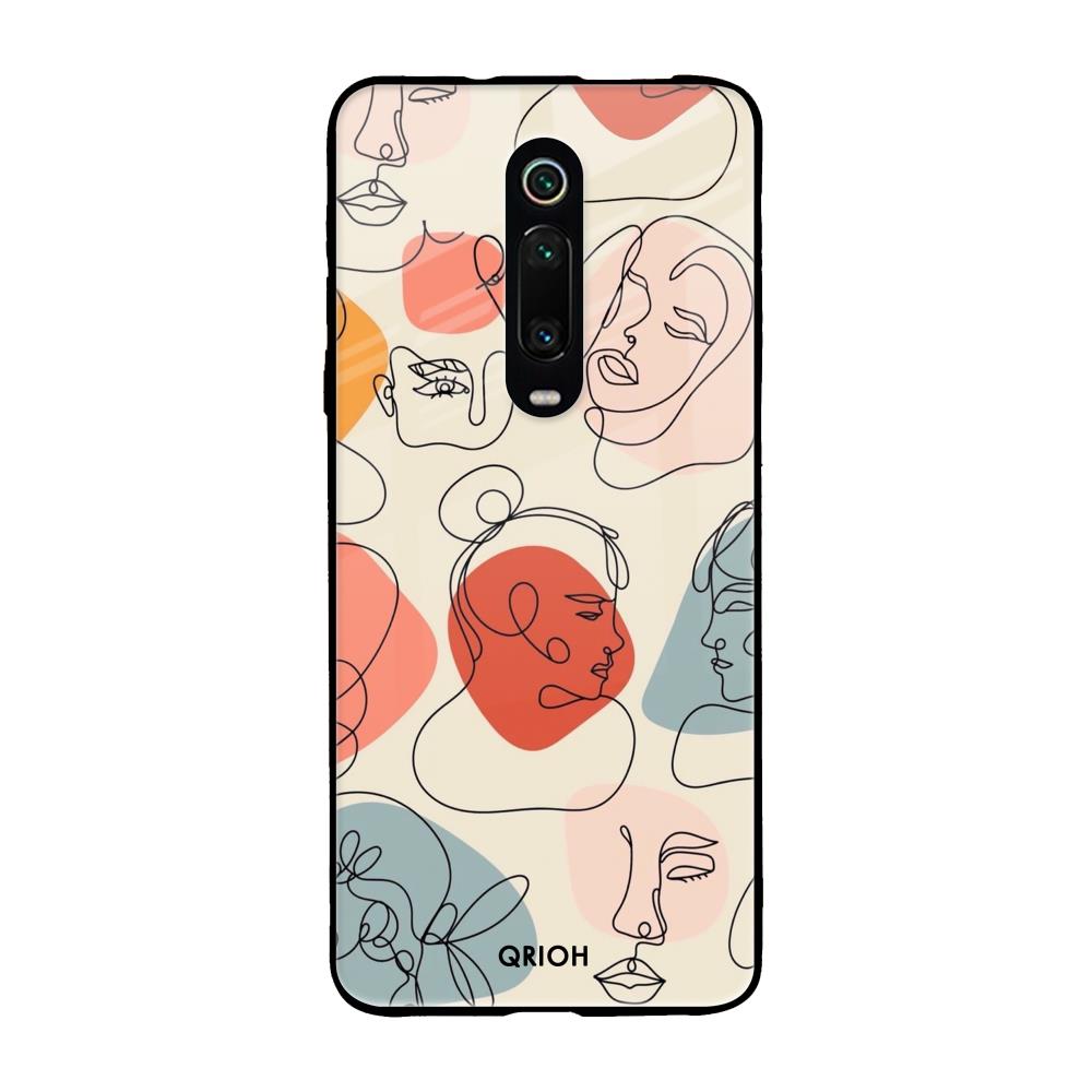 Abstract Faces Mi K20 Pro Glass Cases & Covers Online