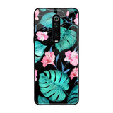 Tropical Leaves & Pink Flowers Xiaomi Redmi K20 Pro Glass Back Cover Online