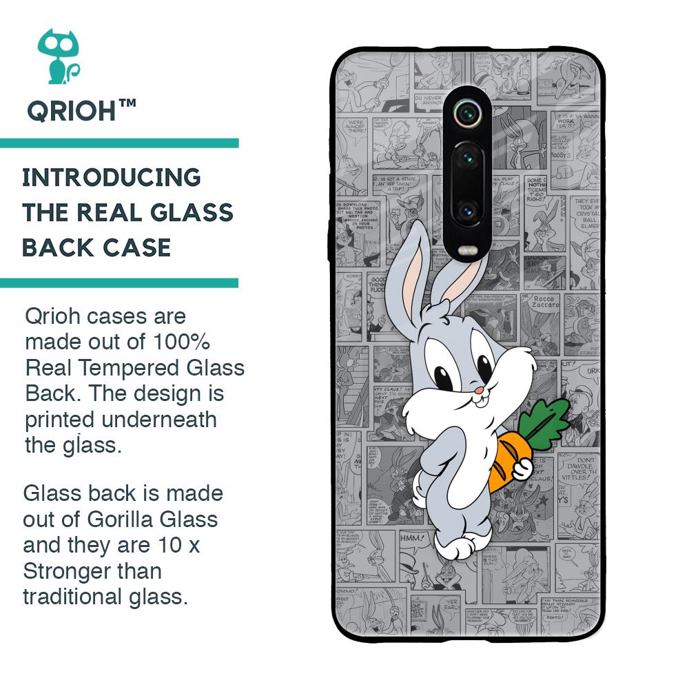 Cute Baby Bunny Glass Case for Xiaomi Redmi K20 Pro