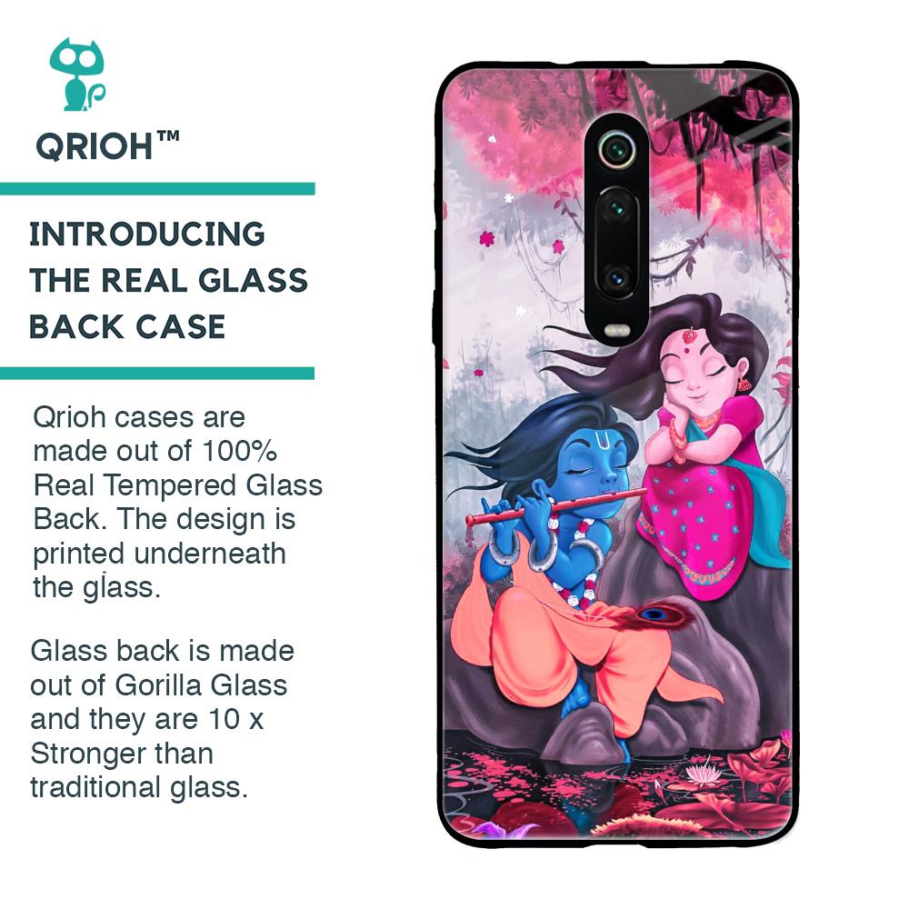 Radha Krishna Art Glass Case for Xiaomi Redmi K20 Pro