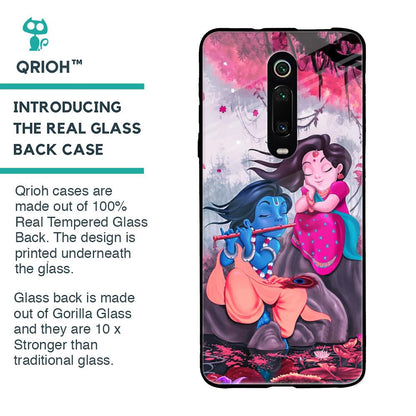 Radha Krishna Art Glass Case for Xiaomi Redmi K20 Pro