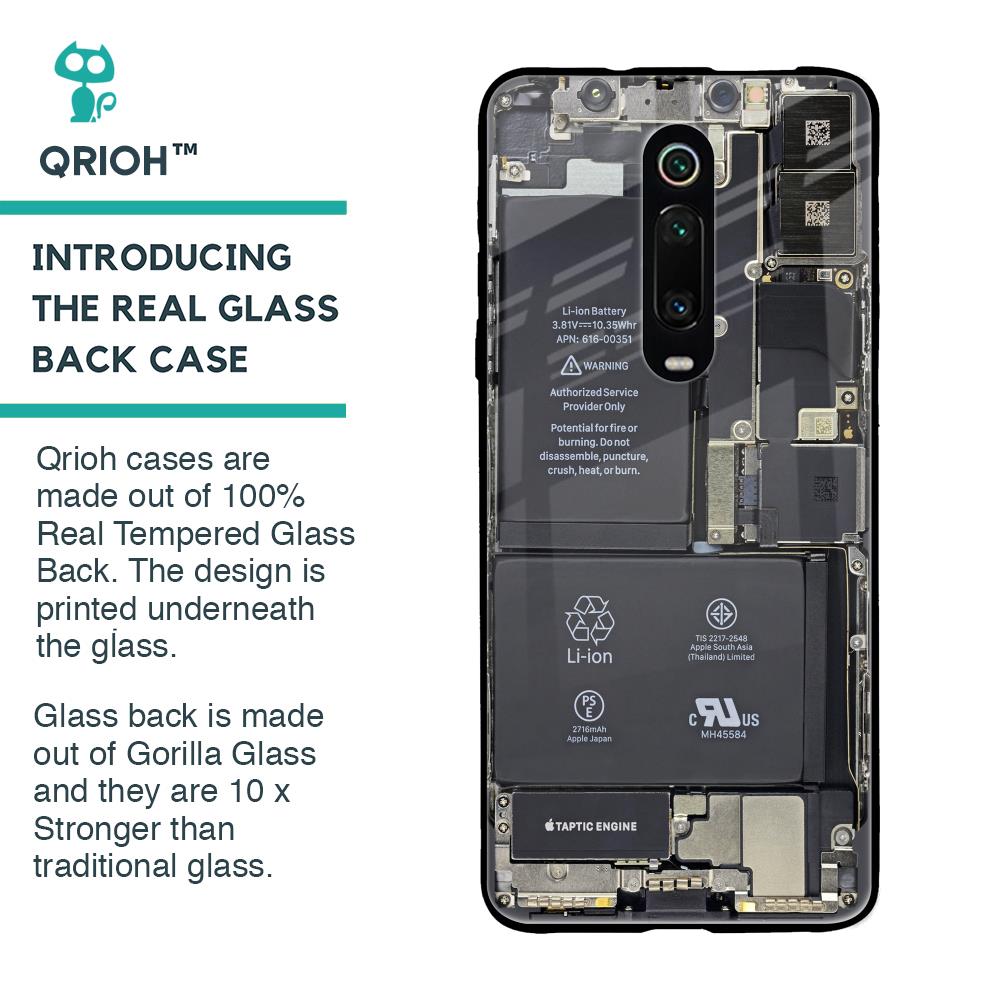 Skeleton Inside Glass Case for Xiaomi Redmi K20 Pro