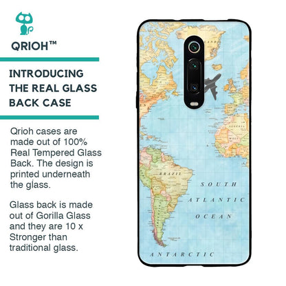 Travel Map Glass Case for Xiaomi Redmi K20 Pro