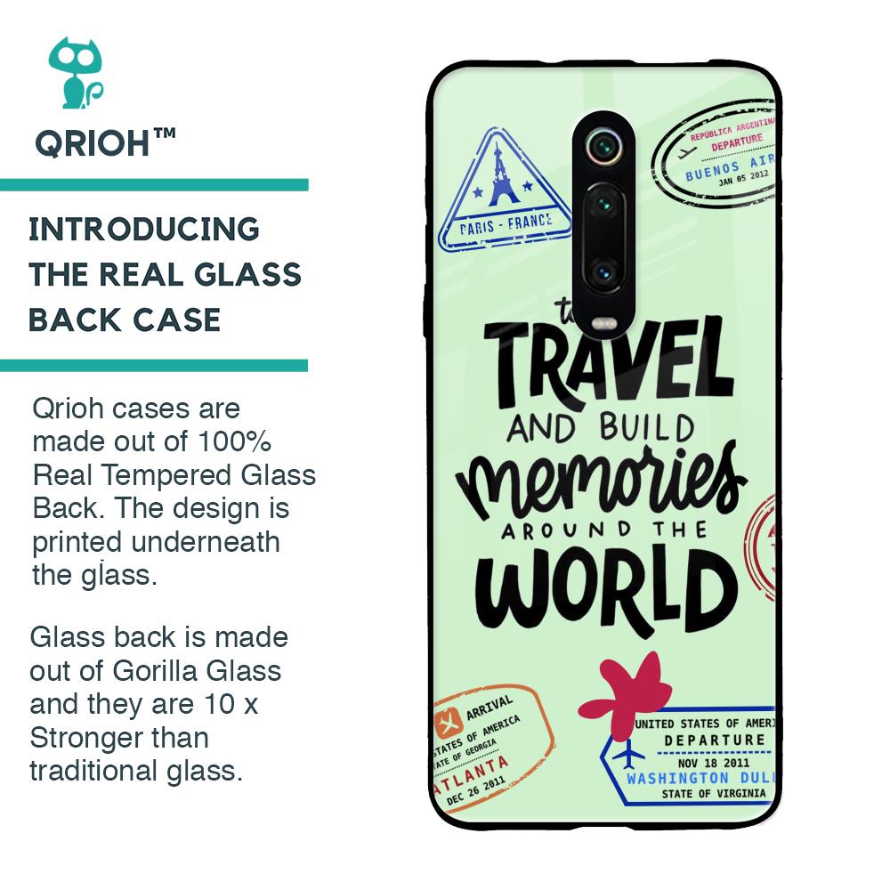 Travel Stamps Glass Case for Xiaomi Redmi K20 Pro