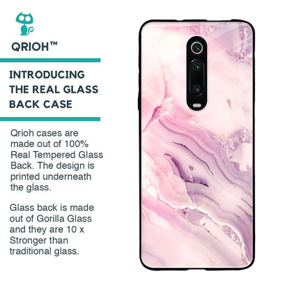 Diamond Pink Gradient Glass Case For Xiaomi Redmi K20 Pro