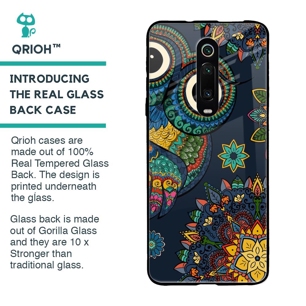 Owl Art Glass Case for Xiaomi Redmi K20 Pro