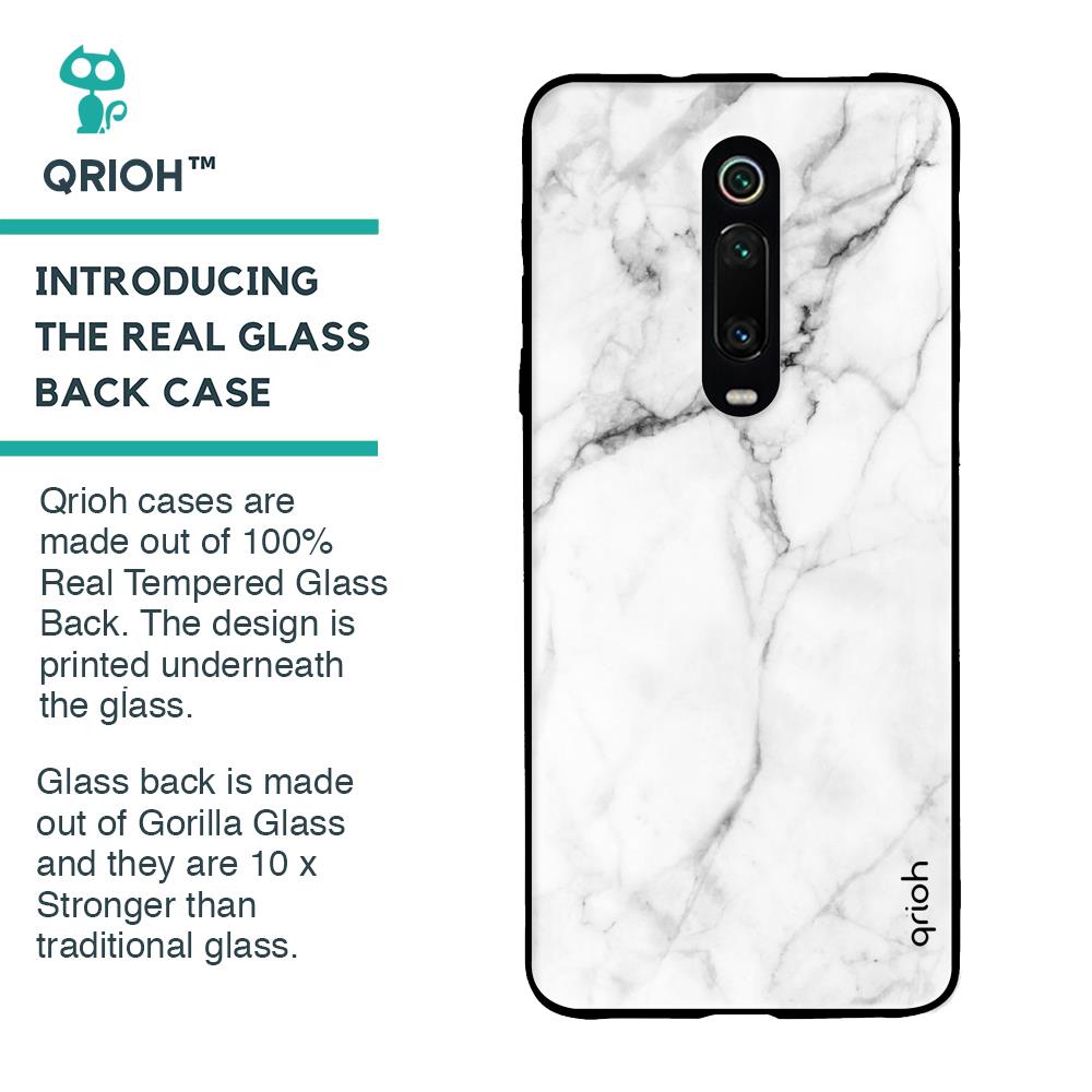 Modern White Marble Glass case for Xiaomi Redmi K20 Pro