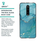 Blue Golden Glitter Glass Case for Xiaomi Redmi K20 Pro