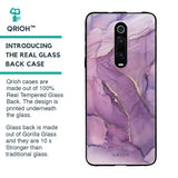 Purple Gold Marble Glass Case for Xiaomi Redmi K20 Pro