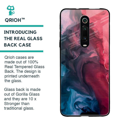 Blue & Red Smoke Glass Case for Xiaomi Redmi K20 Pro