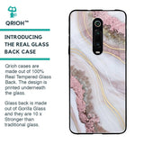 Pink & Gold Gllitter Marble Glass Case for Xiaomi Redmi K20 Pro