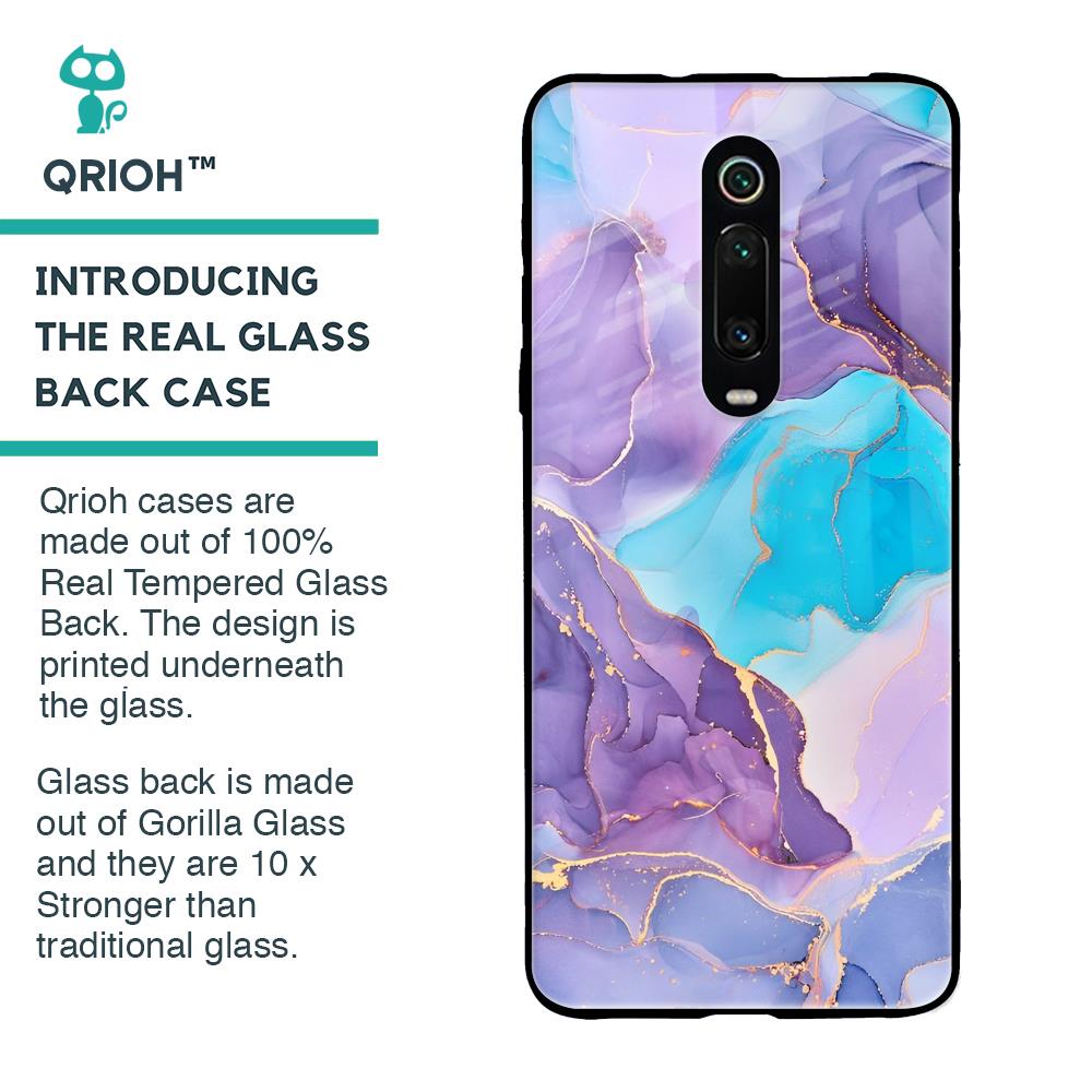 Alcohol ink Marble Glass Case for Xiaomi Redmi K20 Pro