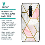 Geometrical Marble Glass Case for Xiaomi Redmi K20 Pro