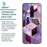 Purple Rhombus Marble Glass Case for Xiaomi Redmi K20 Pro