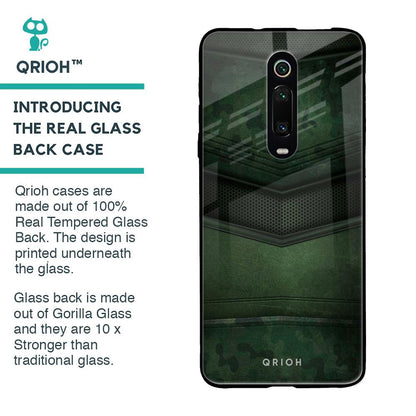 Green Leather Glass Case for Xiaomi Redmi K20 Pro