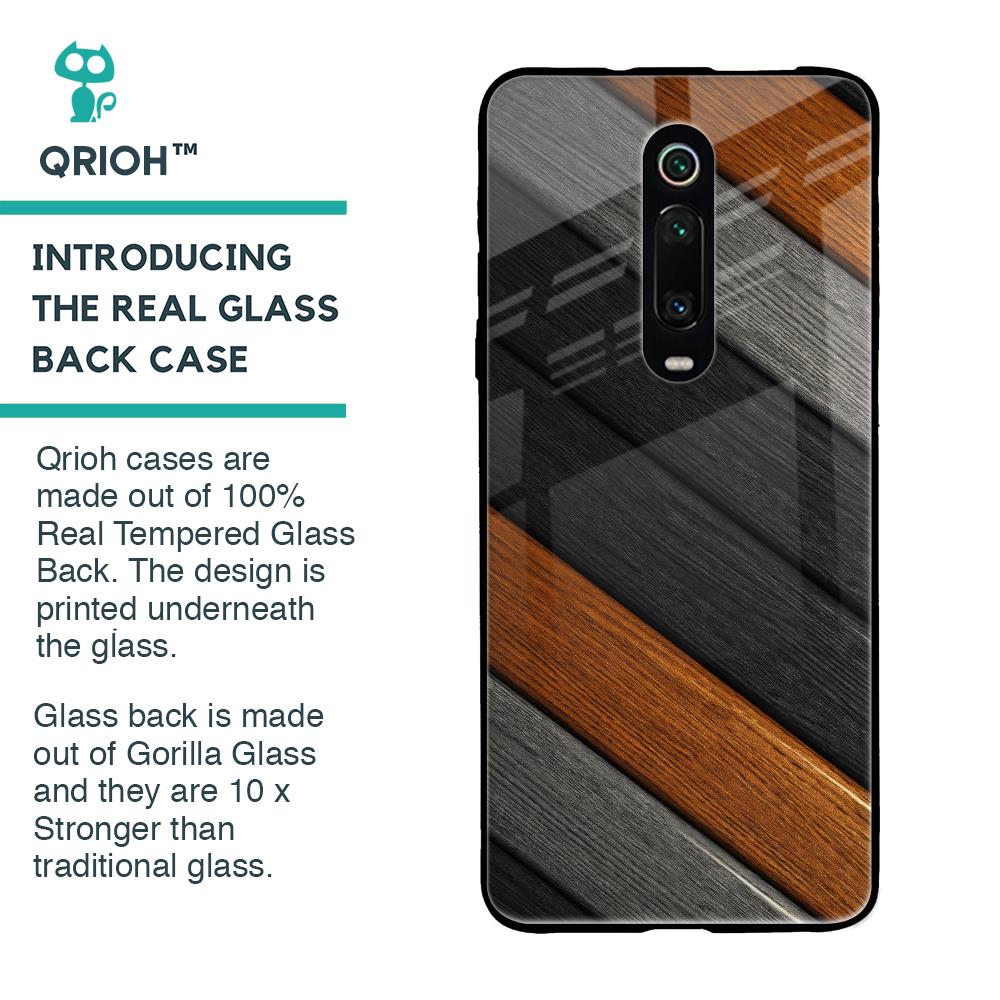 Tri Color Wood Glass Case for Xiaomi Redmi K20 Pro