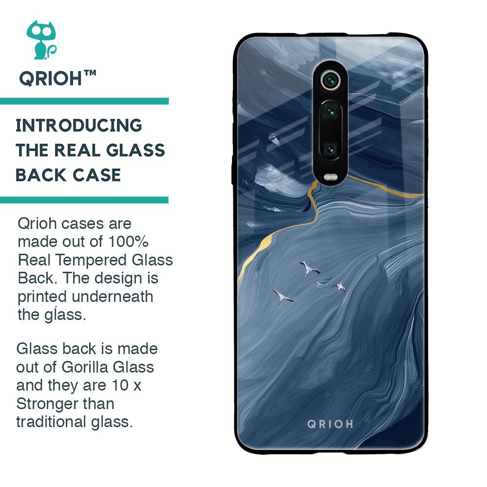 Deep Ocean Marble Glass Case for Xiaomi Redmi K20 Pro