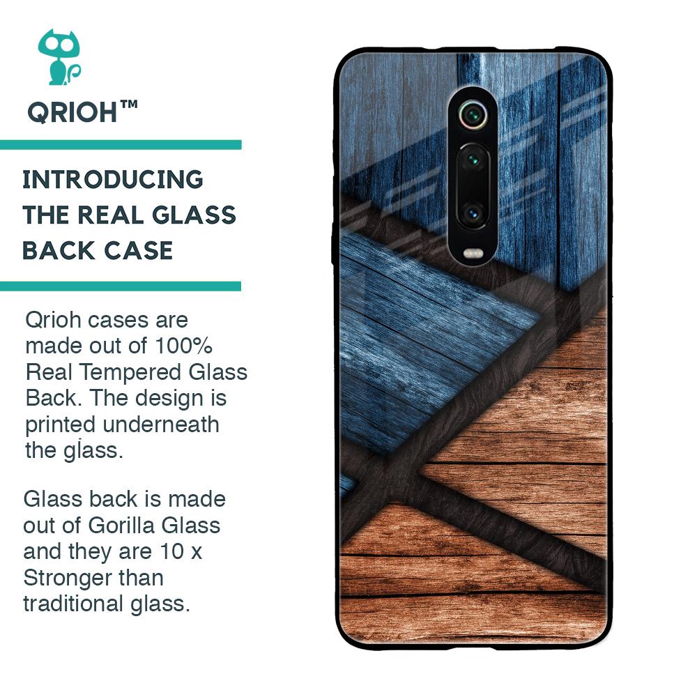 Wooden Tiles Glass Case for Xiaomi Redmi K20 Pro